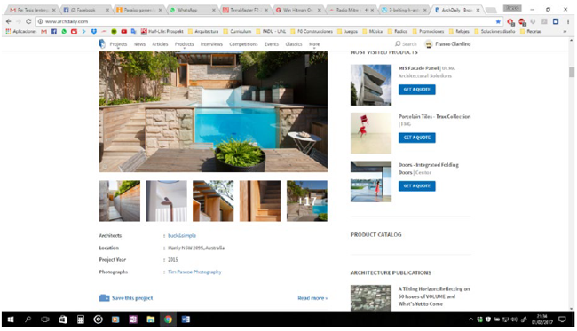 Navegación en www.archdaily.com