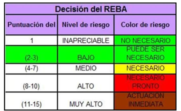 Puntuación Final REBA