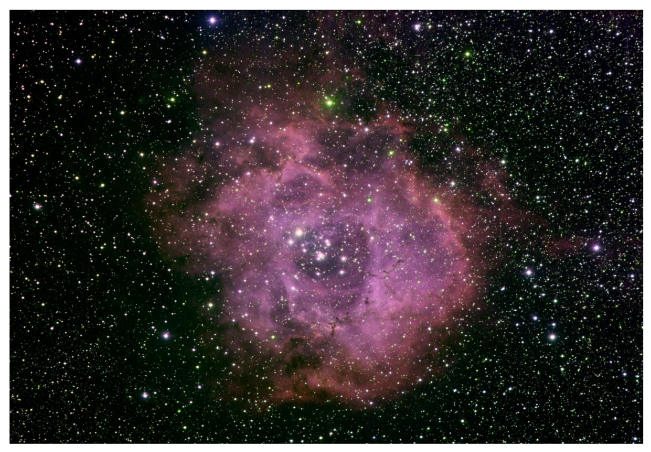 La nebulosa Roseta o NGC 2239. Se encuentra a una distancia de la Tierra de 5218 a&ntilde;os luz.