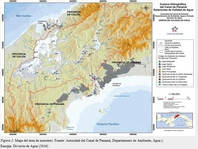  Mapa
del área de muestreo