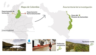 Mapa de localización de la zona intervenida
en la investigación. Imagen de contexto