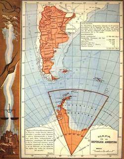 mapa bicontinental de la Argentina. Decreto 8944/46.