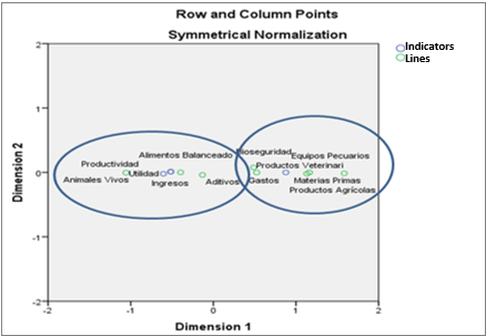 Behavior of the indicators