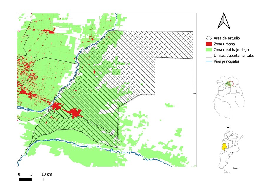 Localizaci&oacute;n de Jun&iacute;n y San Mart&iacute;n en Mendoza Fuente: elaboraci&oacute;n sobre la base del Sistema Ambiental y territorial (2018).
