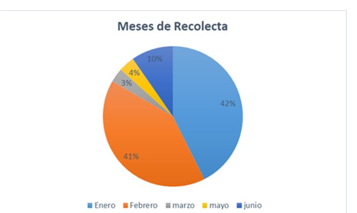 Meses de recolecta de insectos acuáticos en el Río de Vista Mares de
Altos de Cerro Azul, Panamá