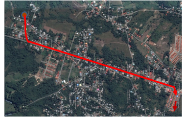 Ubicación de la Planta
potabilizadora en relación al residencial Villa Belén 