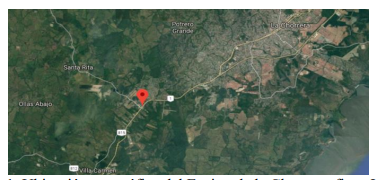 Ubicación geográfica del Espino de la Chorrera, finca Verba Odrec