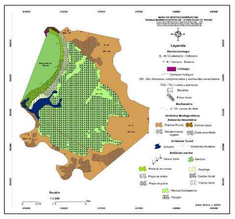 Ensenada de Pixvae. Geofacies por unidades
morfogenéticas. Fuente: Unidad de análisis espacial. CCIMBIO 2021.