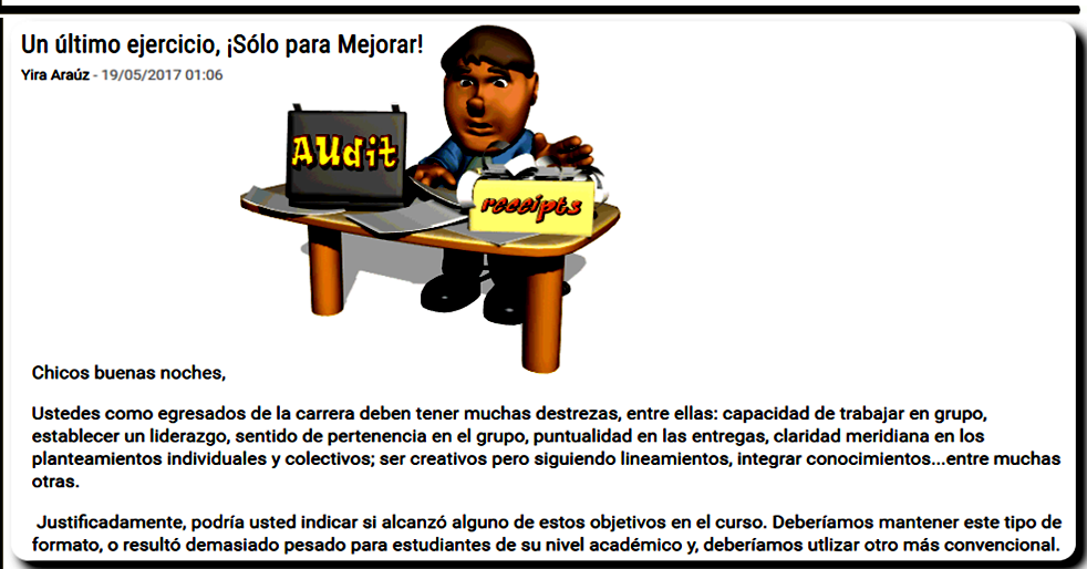 Foro de Consulta abierto para la evaluación del Curso