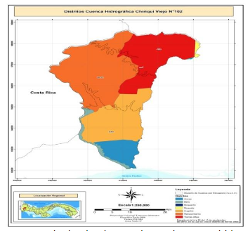Distrito de Tierras
Altas en la cuenca hidrográfica del Río Chiriquí Viejo