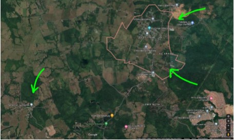 Imagen satelital del área estudiada.