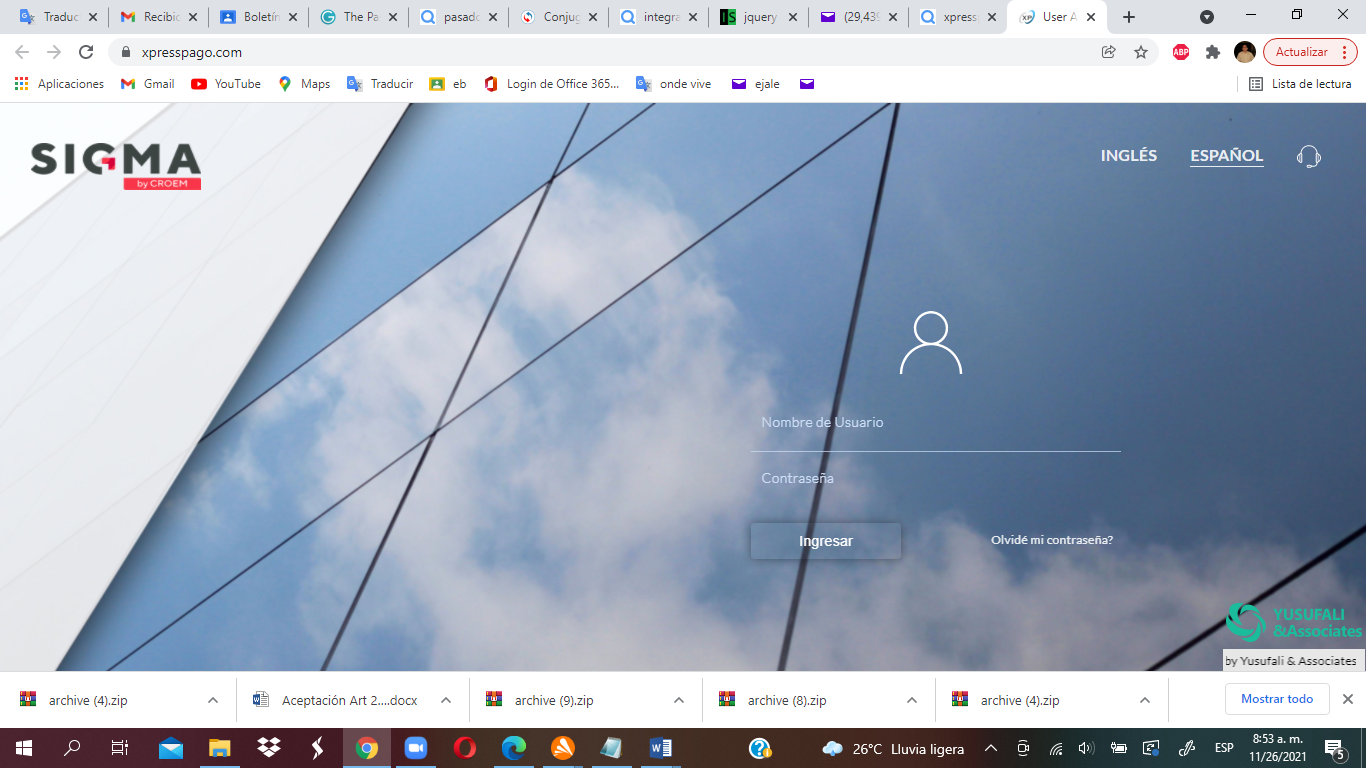 Prototipo de práctica
de la plataforma Web XPRESSPAGO