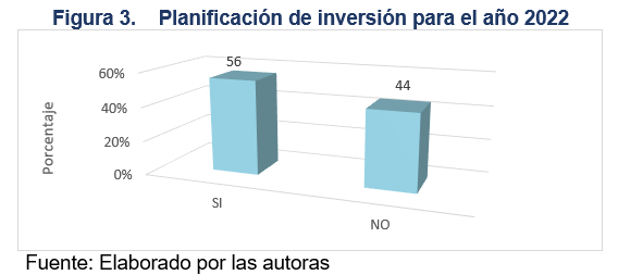 Planificación de inversión para el año 2022