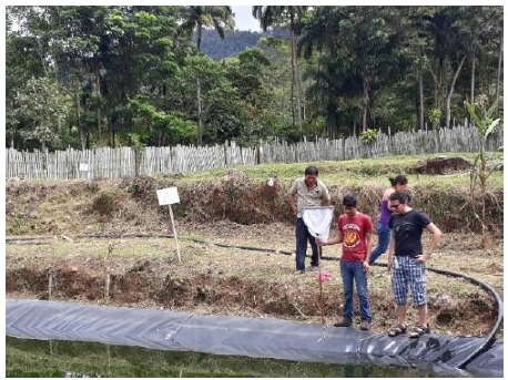 Fotografía tomada
durante el muestreo realizado el 29/07/2018 en la comunidad de Santa Rita.