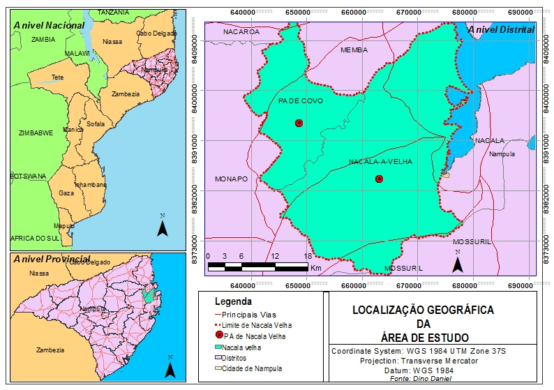 Figura 1 - Localiza&ccedil;&atilde;o geogr&aacute;fica
do distrito de Nacala-a-Velha