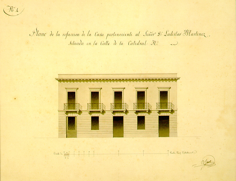 Carlo Zucchi. Casa de Ladislao Martínez, Buenos Aires. Fachada