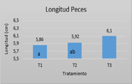 Gráfica 3. Longitud de peces 