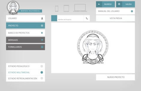 Pantalla de Inicio de Proyectos de la Herramienta