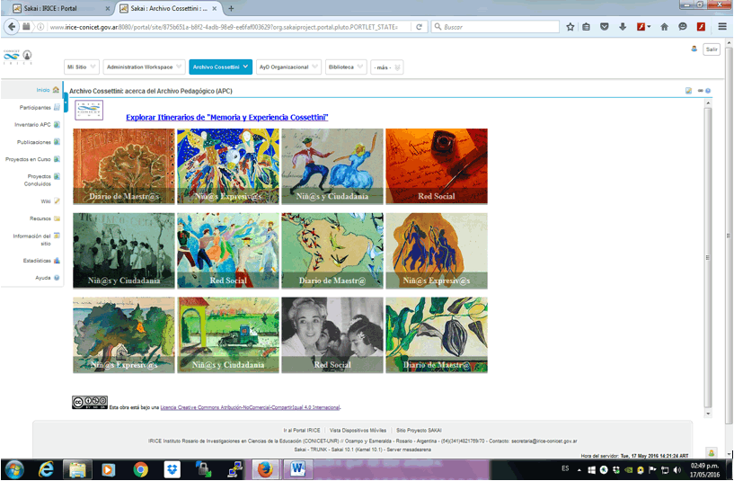 Portal “Memoria y Experiencia
Cossettini”