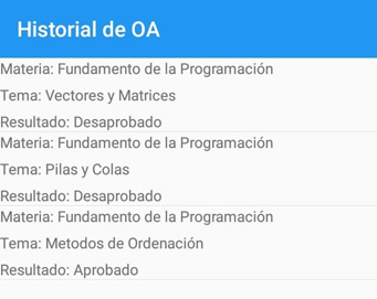  Historial de Evaluaciones