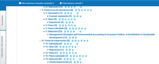 Organización del banco de preguntas