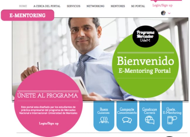 Screenshot portal
e-mentoring