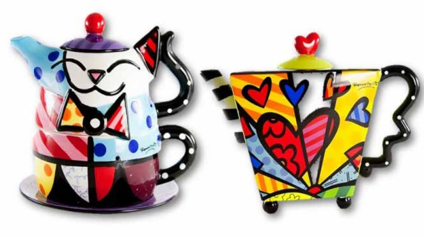 Objetos utilitários criados por Romero Britto.