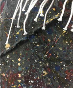 Resultado de uma das superfícies criadas a partir da técnica de Pollock