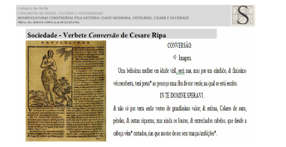 Exemplo de ficha iconolexicográfica da obra de Ripa (1645)