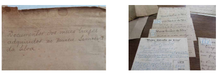 Envelope e antigas fichas museológicas do extinto Museu Simoens da Silva
