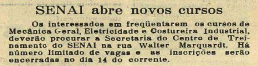SENAI inicia a oferta de cursos de corte
e costura em Jaraguá do Sul