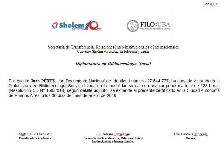 Fig. 4. Ejemplo de acreditación
(certificado y analítico)