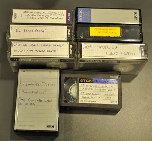 Colección de 8 casetes VHS-C