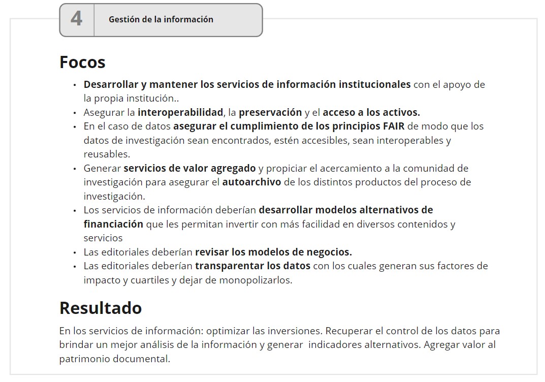 Cuadro 4: Resumen de propuestas e impacto
esperado (continuación)