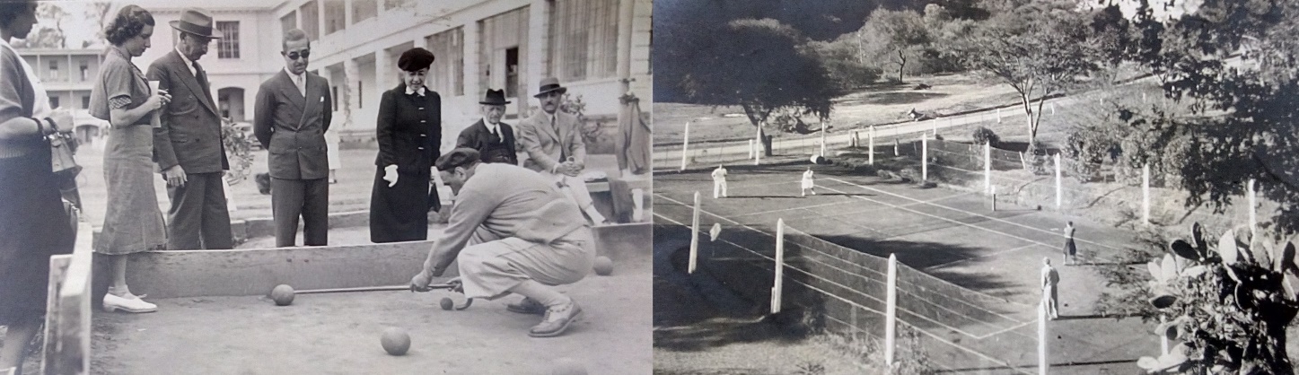 A la izquierda: Bejarano (s.f.), &ldquo;Juego de bochas&rdquo;. A la derecha: Bejarano (s.f.), &ldquo;Partido de tenis&rdquo;.