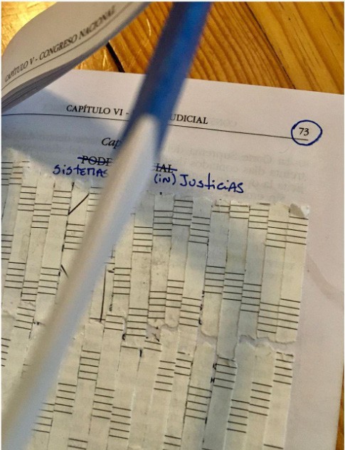 Detalle del recorte del cap&iacute;tulo del Congreso Nacional.