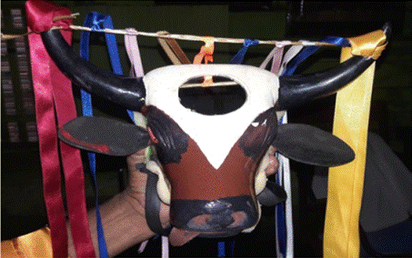 Máscara representativa da cabeça do Torito