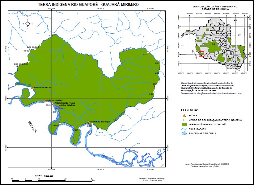 Figura 1 - Mapa da Terra Indígena Rio Guaporé