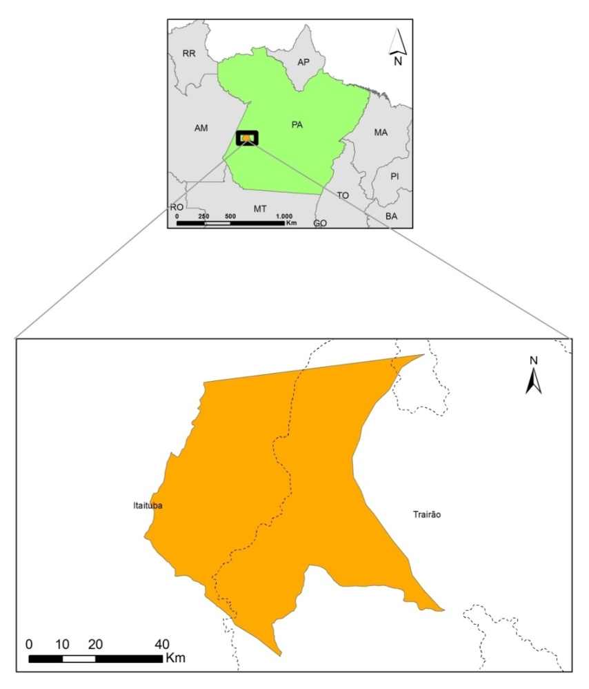 Localização da
Floresta Nacional de Itaituba II.
