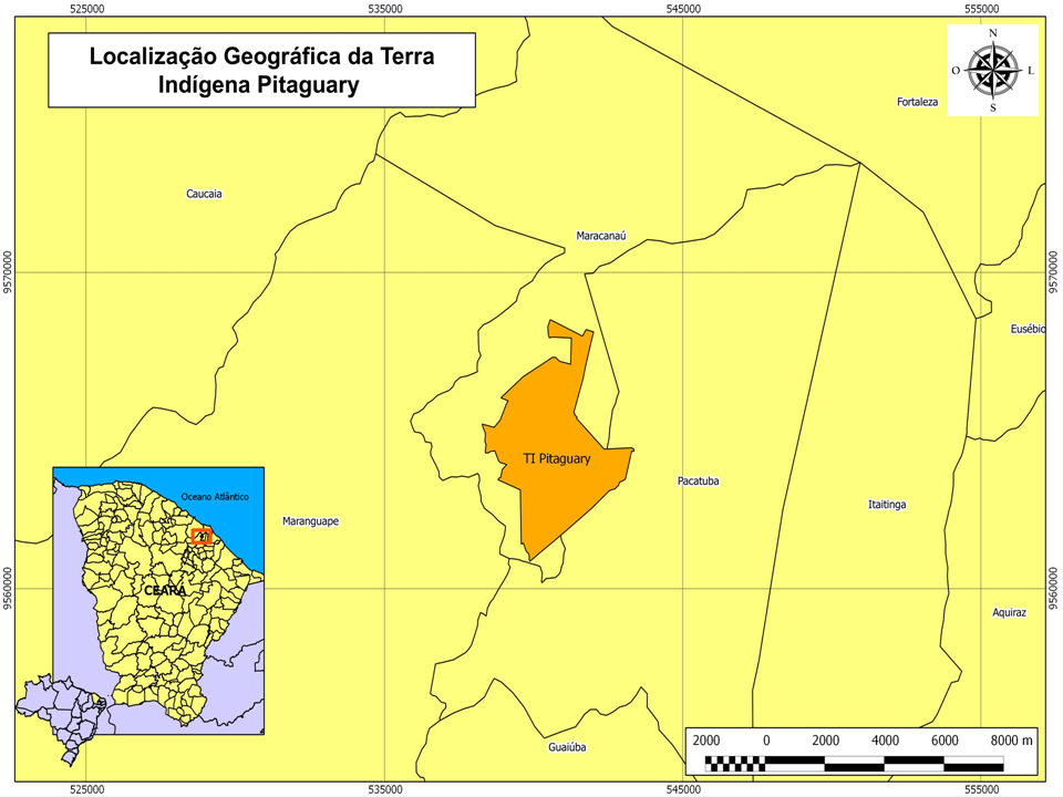 Localização da
Terra Indígena Pitaguary