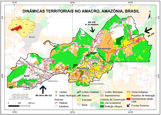Mapa de dinâmicas territoriais
