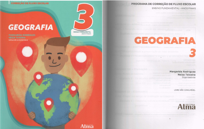 Livro de Geografia adotado no Projeto Avançar em 2022
