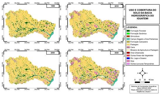 Mapeamento
do uso e cobertura da terra para a Bacia Hidrográfica do Rio Iguatemi