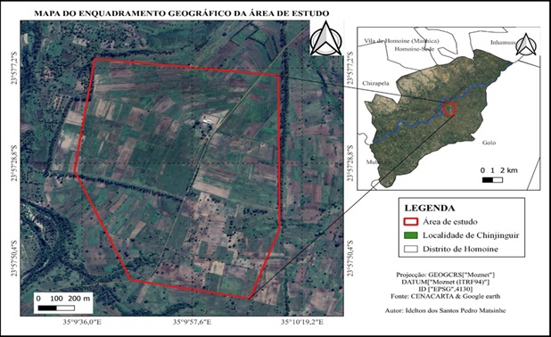 Enquadramento Geogr&aacute;fico da &aacute;rea de estudo
