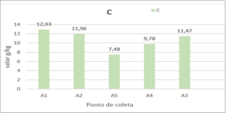 Resultado da análise do Carbono disponível no solo