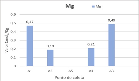 Resultado da análise do teor de magnésio disponível no solo
