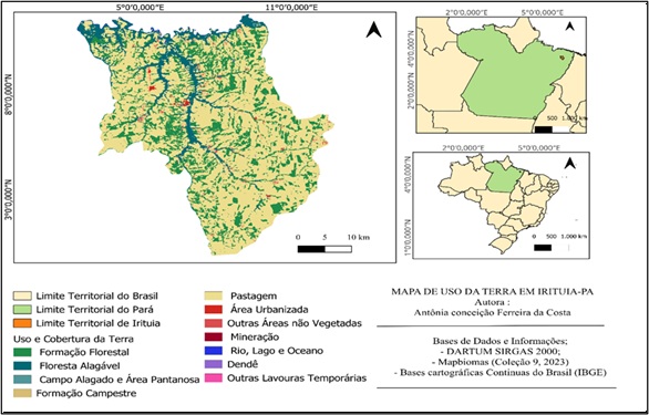 Mapa de uso e cobertura da terra no Município de Irituia
