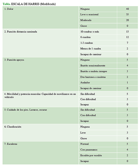 ESCALA DE HARRIS (Modificada)