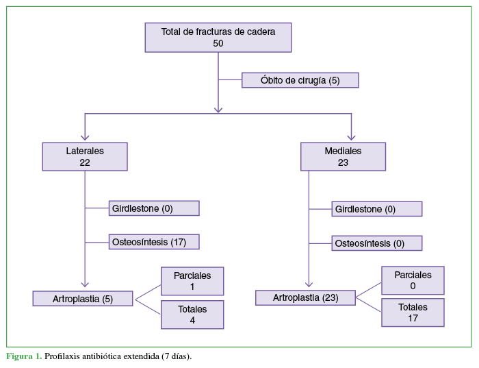 Profilaxis antibiótica extendida (7 días).