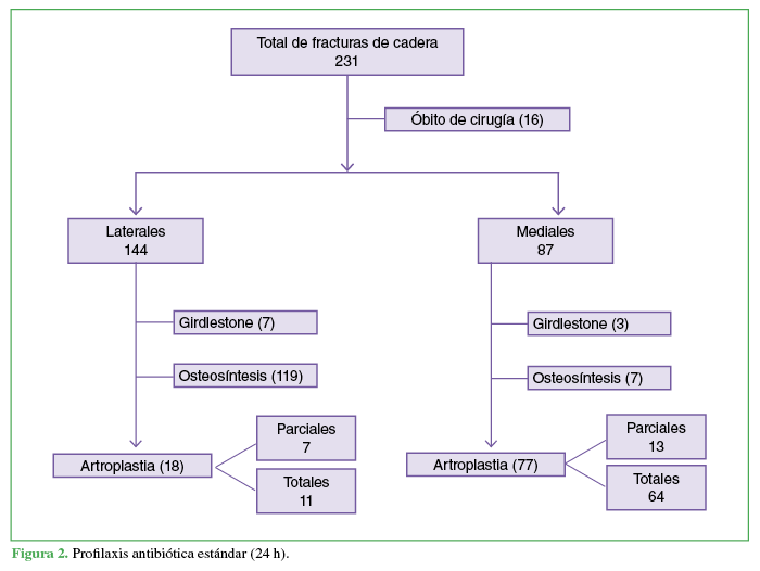 Profilaxis antibiótica estándar (24 h).